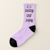 Verrückte Katzen-Dame Socken (Links - Außen)