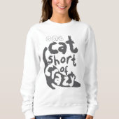 Verrückte Katzen-Dame Sweatshirt (Vorderseite)