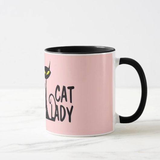 Verrückte Katzen-Dame Tasse (Rechts)