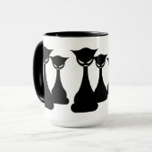 Verrückte Katzen-Dame Tasse (Vorderseite Links)