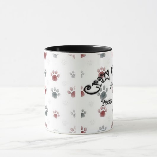 Verrückte Katzen-Dame Tasse (Zentrum)