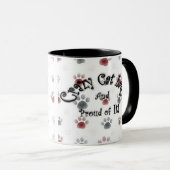 Verrückte Katzen-Dame Tasse (VorderseiteRechts)