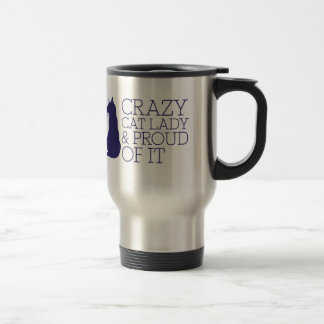 Verrückte Katzen-Dame Travel Mug Reisebecher