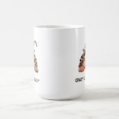 Verrückte Katzen-Damen-Tasse Kaffeetasse (Mittel)