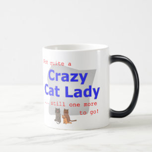 Verrückte Katzen-Damen-Tasse Verwandlungstasse