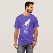 Verrückte Katzen-Person T-Shirt (Vorne ganz)