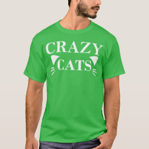 Verrückte Katzen Retro T-Shirt