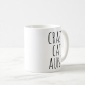 Verrückte Katzen-Tante Text Design Kaffeetasse (VorderseiteRechts)