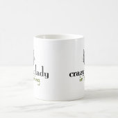 Verrückte Katzendame im Training Kaffeetasse (Mittel)