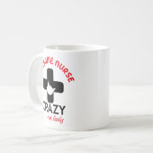 Verrückte Katzendame Kaffeetasse (Vorderseite Links)