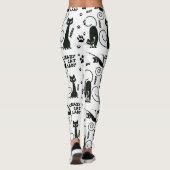 verrückte Katzendame Leggings (Rückseite)