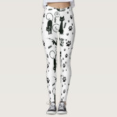 verrückte Katzendame Leggings (Vorderseite)