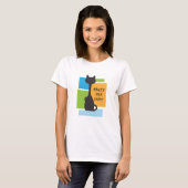 verrückte Katzenfrau T-Shirt (Vorne ganz)