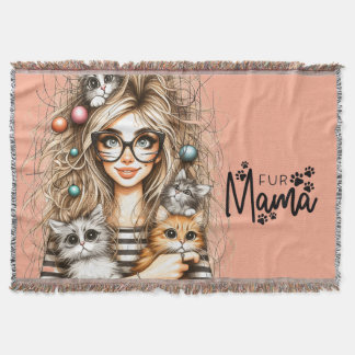 Verrückte Katzenlady Decke