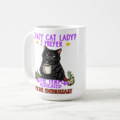 verrückte Katzenlady? Kaffeetasse (Vorderseite Links)
