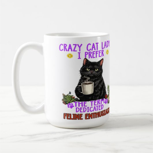 verrückte Katzenlady? Kaffeetasse (Links)