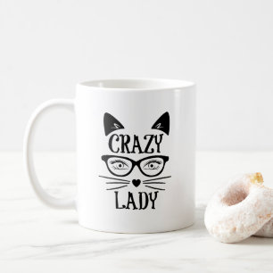 Verrückte Katzenlady Kaffeetasse