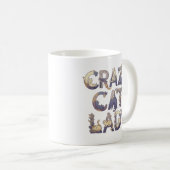 Verrückte Katzenlady Kaffeetasse (VorderseiteRechts)