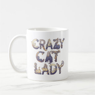 Verrückte Katzenlady Kaffeetasse
