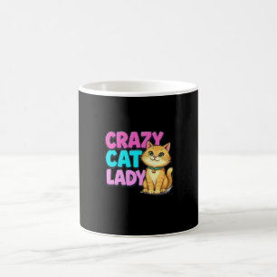 Verrückte Katzenlady-Kaffeetasse - Lustiges Katzen Kaffeetasse