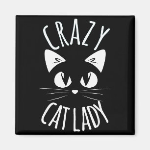 Verrückte Katzenlady Lustige Fell-Mama Muttertag W Magnet