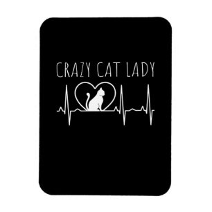 Verrückte Katzenlady Magnet