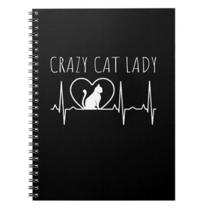 Verrückte Katzenlady Notizblock