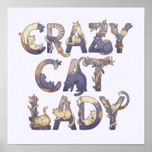 Verrückte Katzenlady Poster