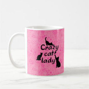 Verrückte Katzenlady Spaßig und Cool Spielende Kat Kaffeetasse