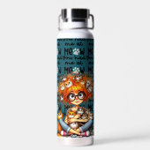 Verrückte Katzenlady Trinkflasche (Rückseite)