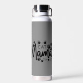 Verrückte Katzenlady  Trinkflasche (Rückseite)