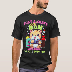 Verrückte Katzenmutter, die Gaming Soda Pop und di T-Shirt