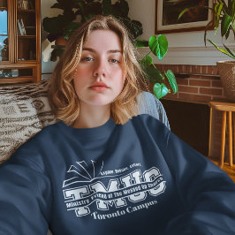 Verrückte Kirche Damen Varsity Navy Campus Sweatshirt