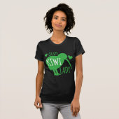 Verrückte Kiwi-Dame T-Shirt (Vorne ganz)