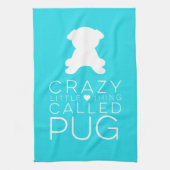 Verrückte kleine Sache nannte PugGeschirrtuch Geschirrtuch (Vertikal)