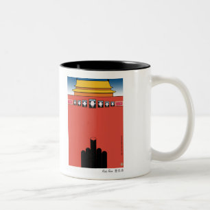 Verrückte Krabben-Tasse Zweifarbige Tasse