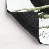 Verrückte Krähen-Dame Mousepad (Ecke)