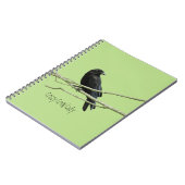 Verrückte Krähen-Dame Notebook Notizblock (Linke Seite)