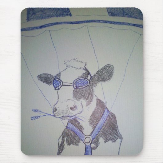 Verrückte Kuh Mousepad (Vorne)