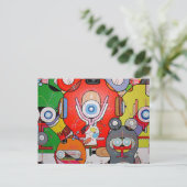 verrückte Kunst Postkarte (Stehend Vorderseite)