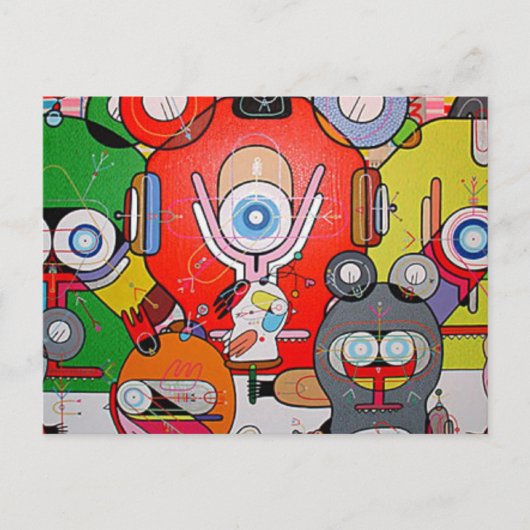 verrückte Kunst Postkarte (Vorderseite)