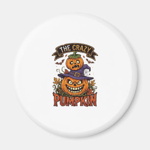 Verrückte Kürbis Halloween Hexenhut Fledermäuse Magnet