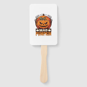 Verrückte Kürbis-Halloween-Vintage-Stich-Design_1 Fächer