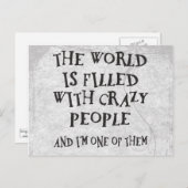 Verrückte Leute Postkarte (Vorne/Hinten)