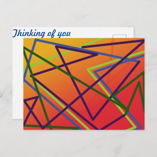 verrückte Linien auf warmen Hintergrund skurril Postkarte (Vorne/Hinten)