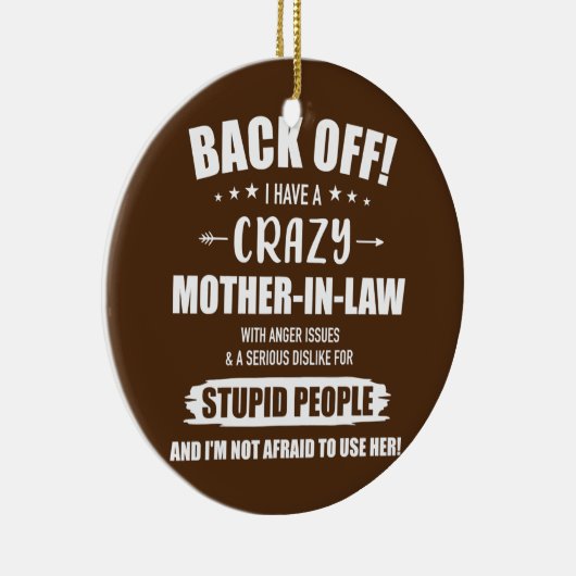 Verrückte, lustige Jurazin-Mutter von Jurastudenti Keramik Ornament (Rechts)