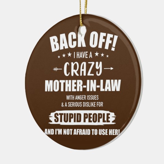 Verrückte, lustige Jurazin-Mutter von Jurastudenti Keramik Ornament (Links)