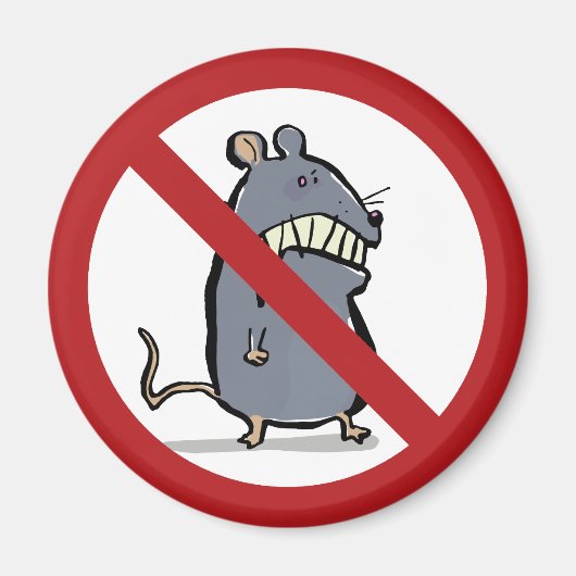 verrückte Maus: Verboten! Magnet (Vorne)