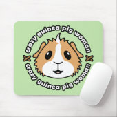 Verrückte Meerschweinchen-Frau Mousemat Mousepad (Mit Mouse)