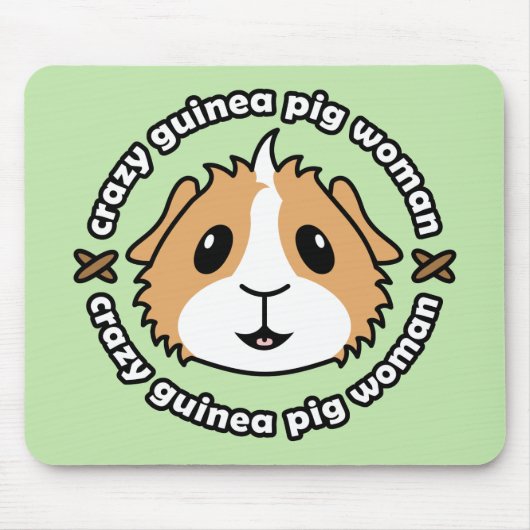 Verrückte Meerschweinchen-Frau Mousemat Mousepad (Vorne)